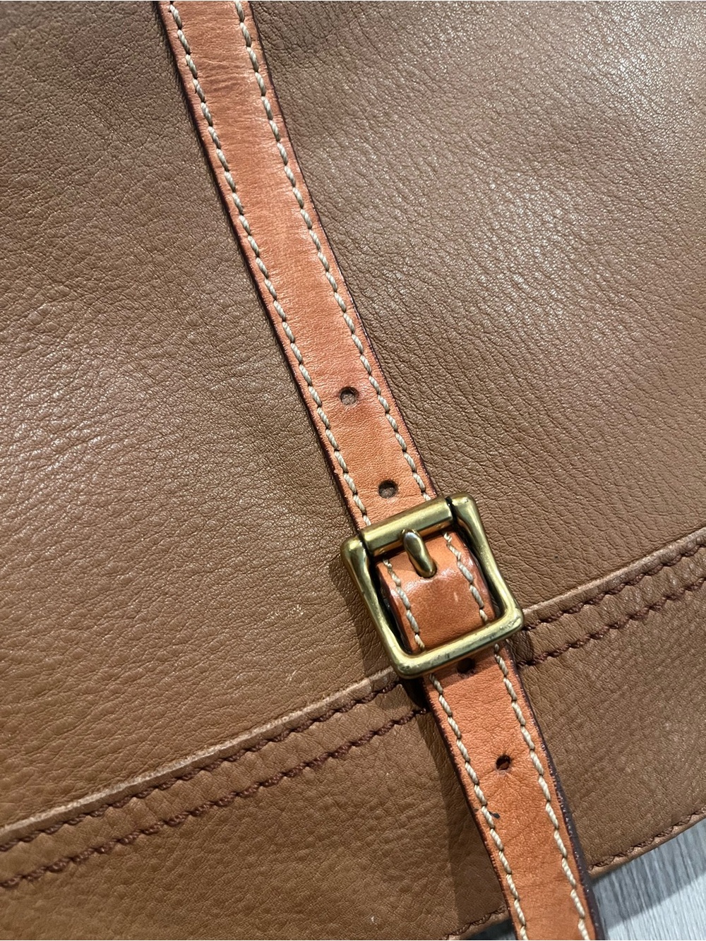 Fossil Tan Brown Leather Crossbody Bag - Picture 5 of 11